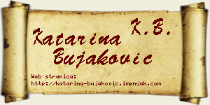 Katarina Bujaković vizit kartica